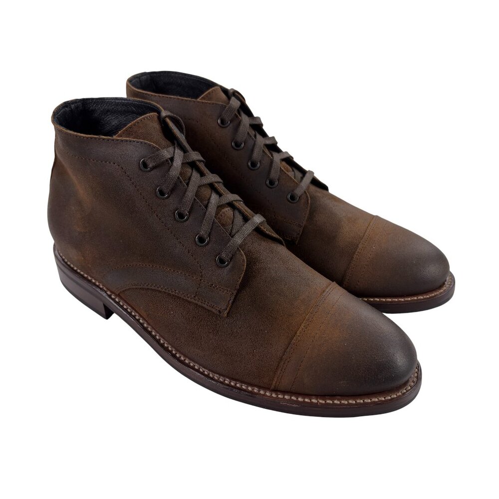 Thursday Boot Company Cadet Lace-Up Boots Mens Size 8 Mocha Burnished Suede NEW - Picture 2 of 10